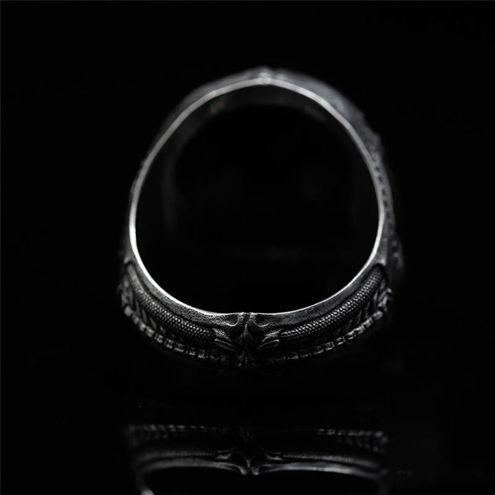 WorldNorse Ring mit Totenkopf-Motiv in Schlangenform, handgefertigtes 925er Silber - image 5