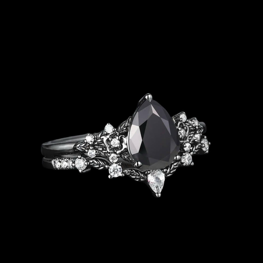 WorldNorse Nordisches Florales Alexandrit-ringset - Obsidian - 62mm - image 18