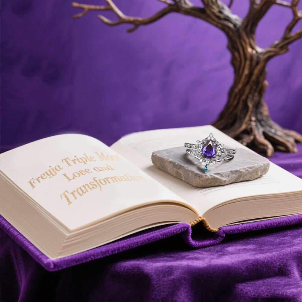 WorldNorse Moonspire Of Freyja Dreifachmond-amethystring - image 3