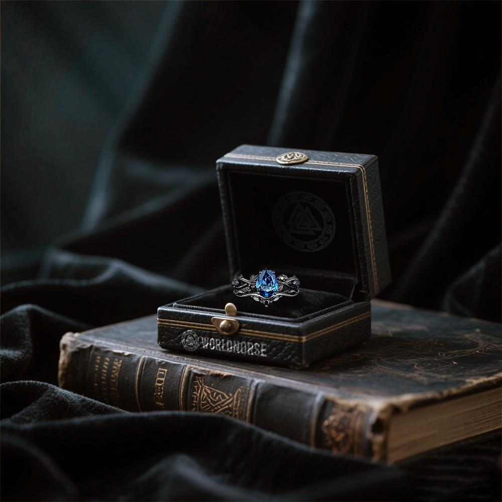 WorldNorse Zweiteiliges Ringset Mit Yggdrasil Tropfen - image 5