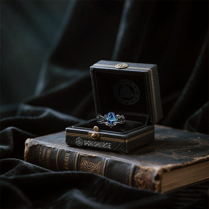 WorldNorse Zweiteiliges Ringset Mit Yggdrasil Tropfen - image 5