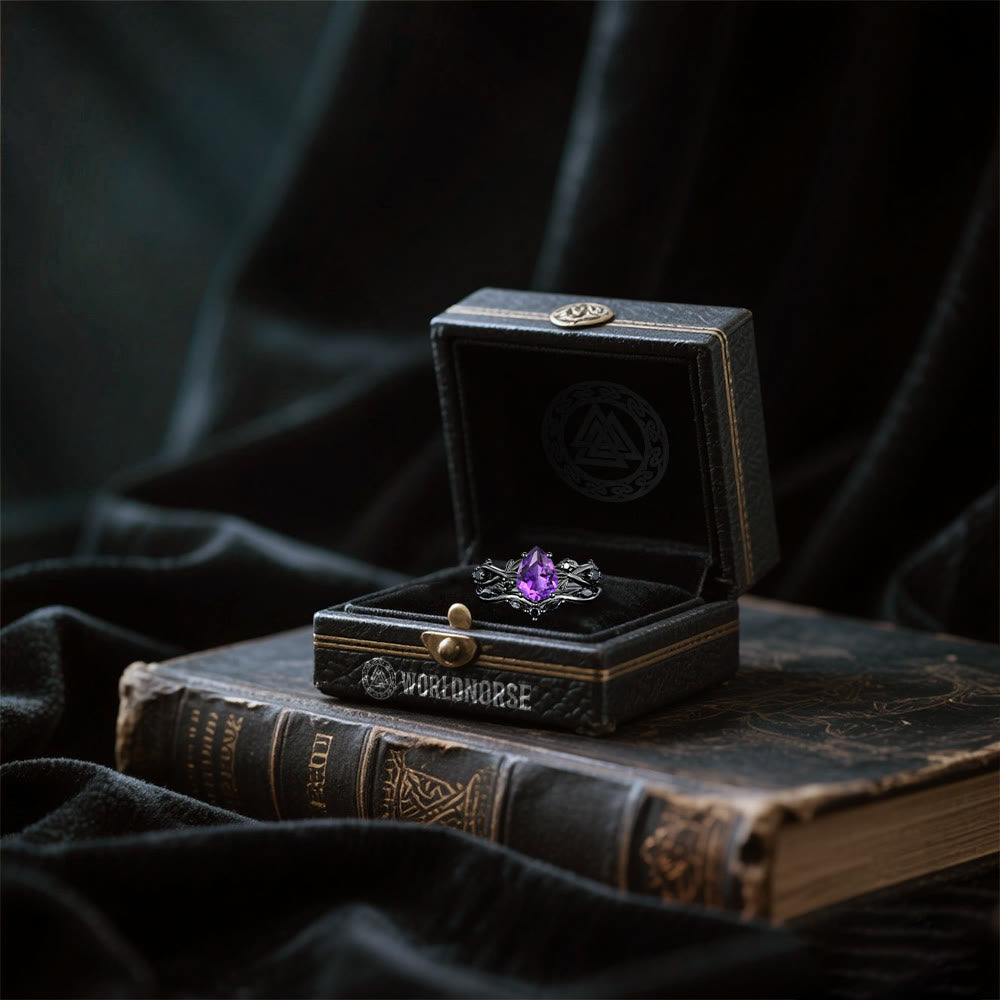 WorldNorse Zweiteiliges Ringset Mit Yggdrasil Tropfen - image 10