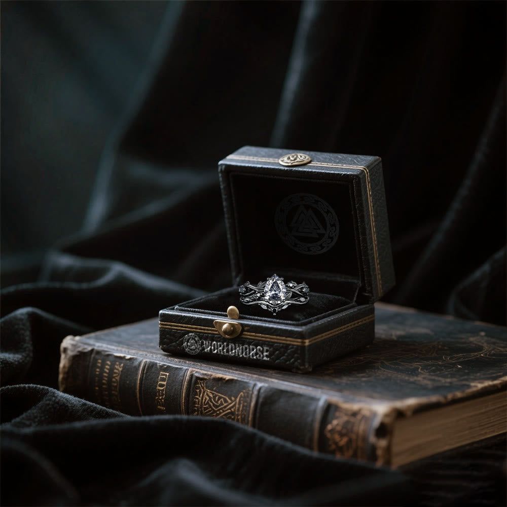 WorldNorse Zweiteiliges Ringset Mit Yggdrasil Tropfen - image 14