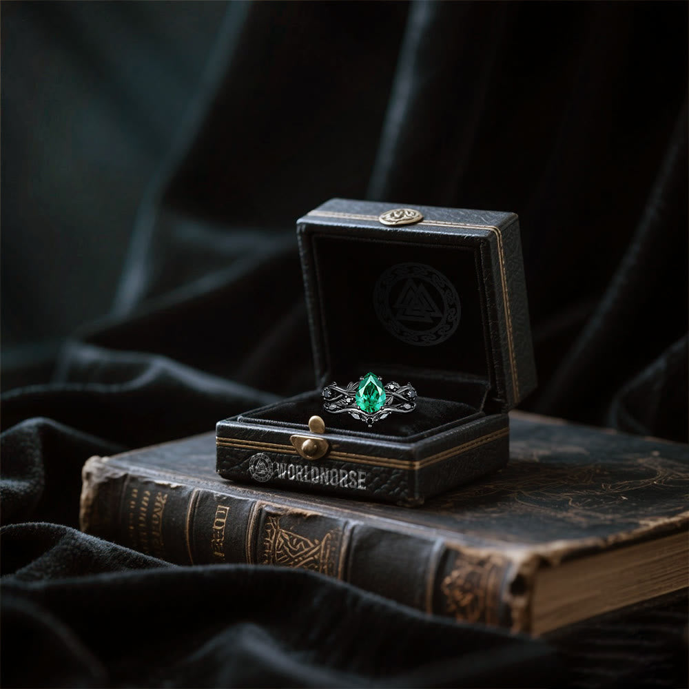 WorldNorse Zweiteiliges Ringset Mit Yggdrasil Tropfen - image 20