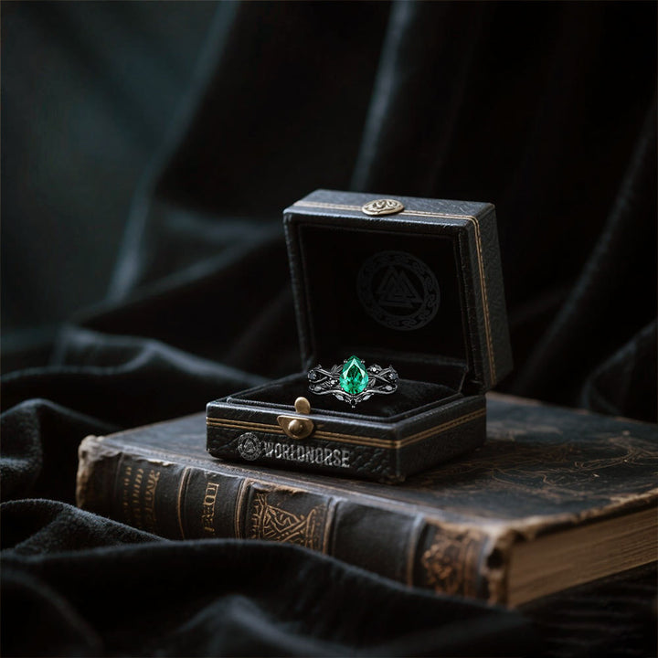 WorldNorse Zweiteiliges Ringset Mit Yggdrasil Tropfen - image 20