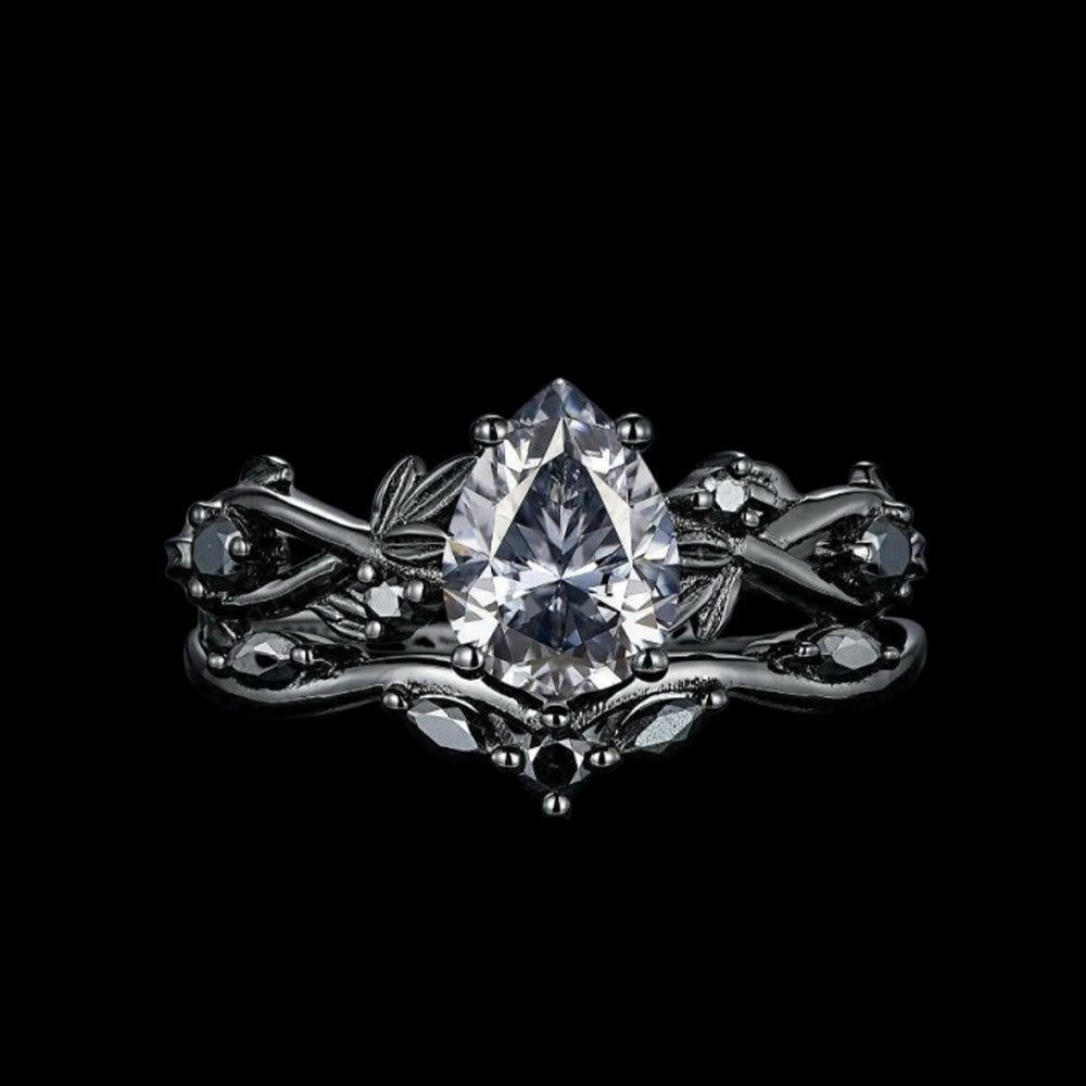 WorldNorse Zweiteiliges Ringset Mit Yggdrasil Tropfen - Moissanit - 62mm - image 10