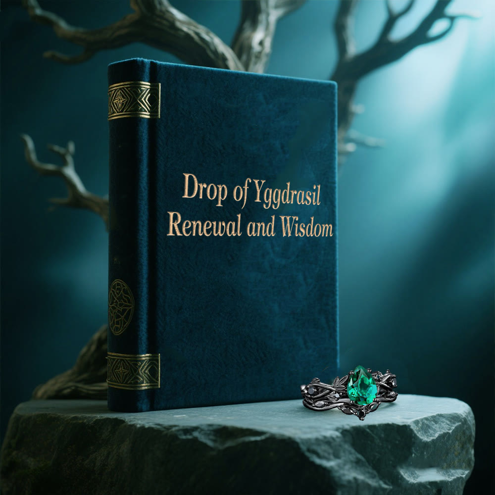 WorldNorse Zweiteiliges Ringset Mit Yggdrasil Tropfen - image 19