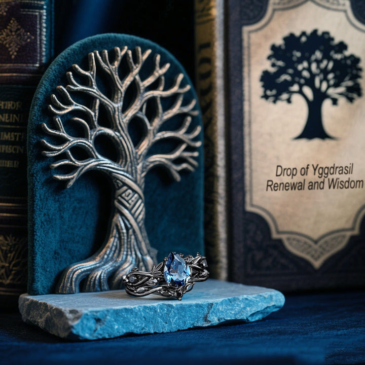 WorldNorse Zweiteiliges Ringset Mit Yggdrasil Tropfen - image 3