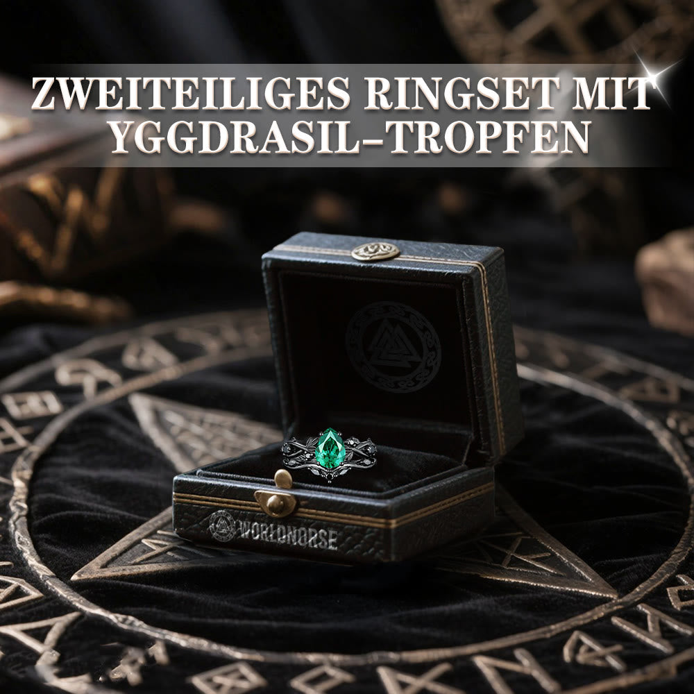 WorldNorse Zweiteiliges Ringset Mit Yggdrasil Tropfen - image 17