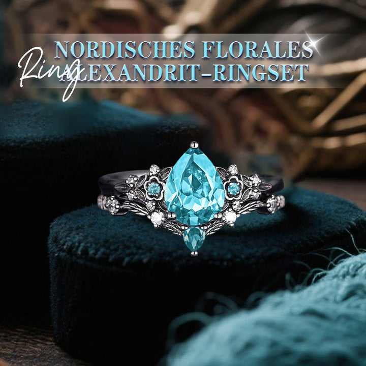 WorldNorse Nordisches Florales Alexandrit-ringset - image 8