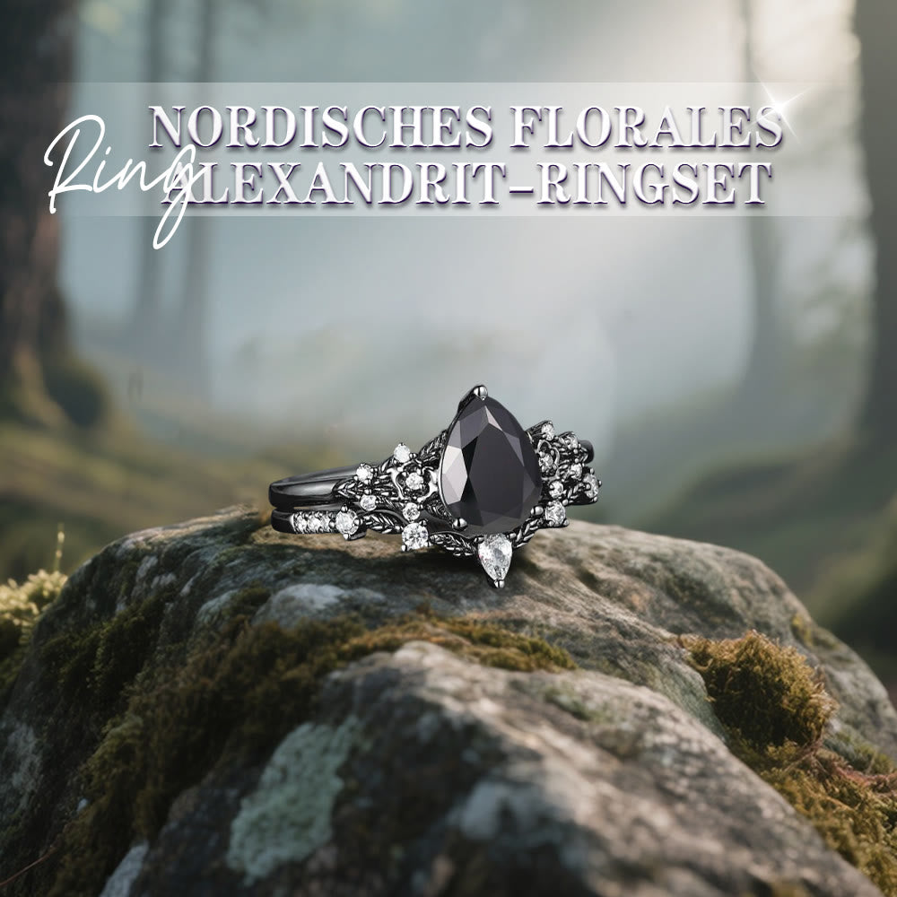 WorldNorse Nordisches Florales Alexandrit-ringset - image 19