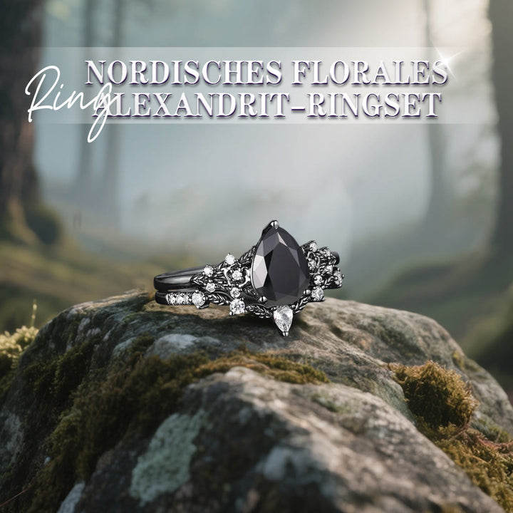 WorldNorse Nordisches Florales Alexandrit-ringset - image 19