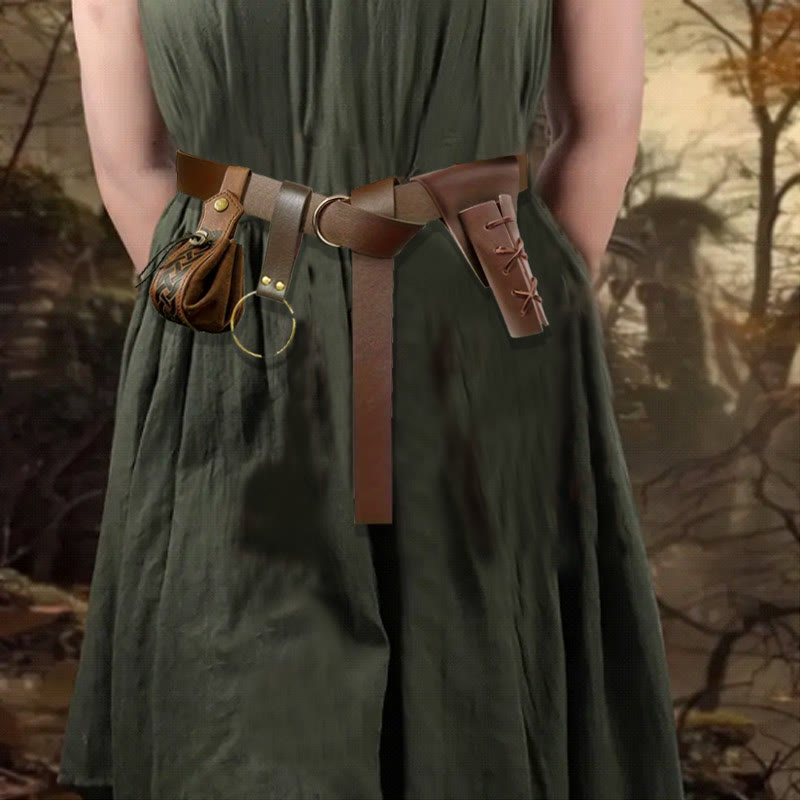 WorldNorse Steampunk-Set aus Leder mit Schwertgürtel und Scheide - image 1