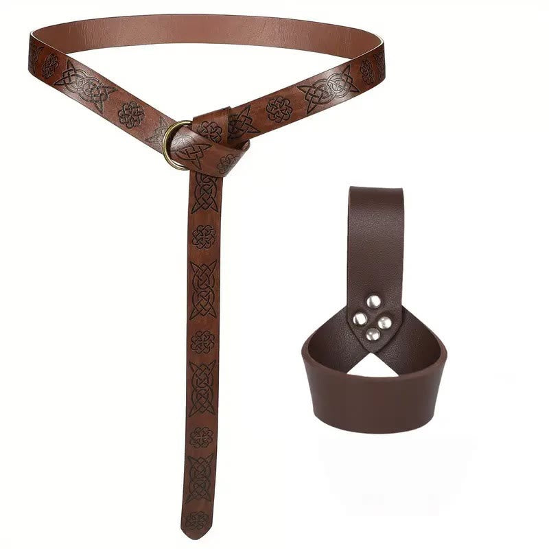 WorldNorse Mittelalterlicher Ritter-Wikinger-Schwertgürtel mit Scheide - image 12