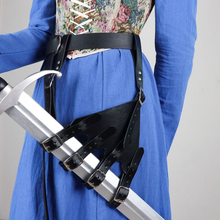 WorldNorse Gothic Piraten-Rollenspiel-Lederschwert-Gürtelscheide - Gürtel + Scheide - image 0