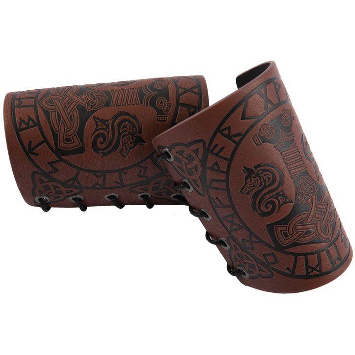 WorldNorse Armschienen mit geprägtem Mjölnir Wölfe- Rune - image 3