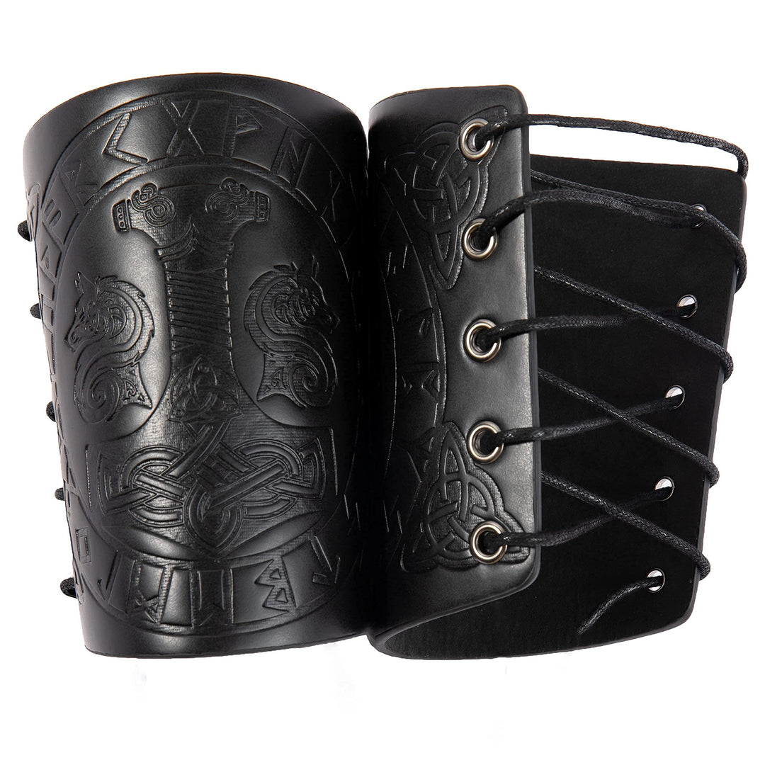 WorldNorse Armschienen mit geprägtem Mjölnir Wölfe- Rune - image 12
