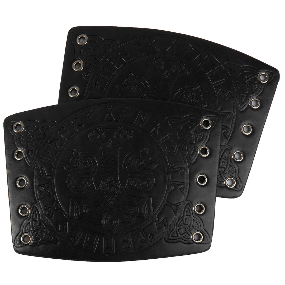 WorldNorse Armschienen mit geprägtem Mjölnir Wölfe- Rune - image 9