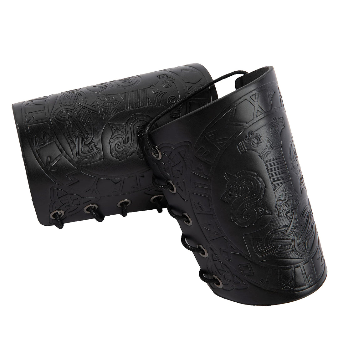 WorldNorse Armschienen mit geprägtem Mjölnir Wölfe- Rune - image 10