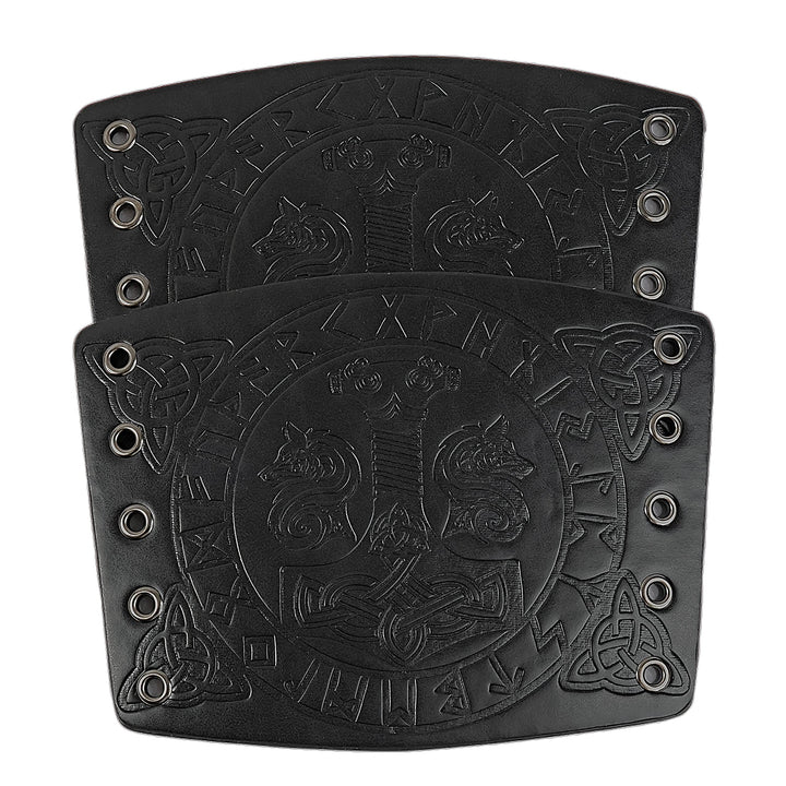 WorldNorse Armschienen mit geprägtem Mjölnir Wölfe- Rune - image 10