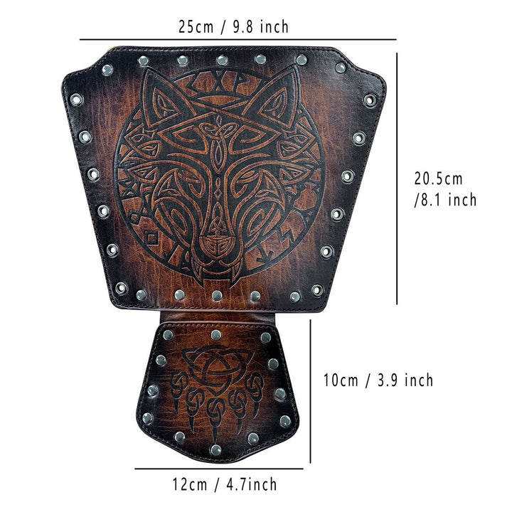 Armschienen aus WorldNorse Viking Wolf Triquetra Leder - image 4