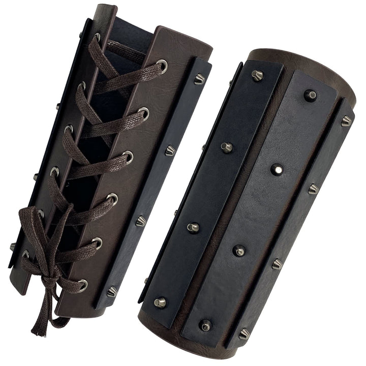 WorldNorse Gothic Rivets Schnürarmschienen - Dunkelbraun - image 6