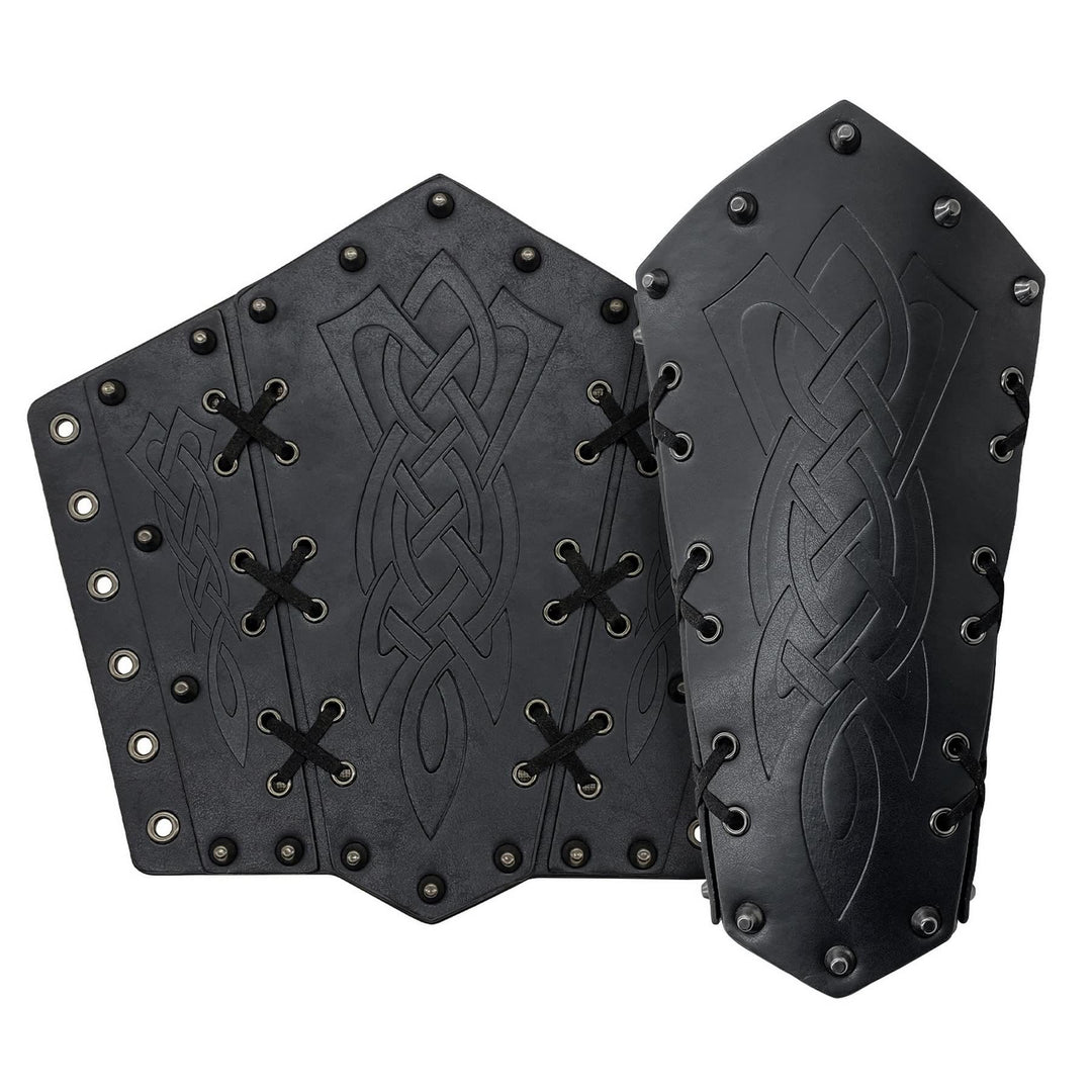 WorldNorse Armschienen mit Schnürung, Wikinger-Krieger, Eimer-Spikes - image 8