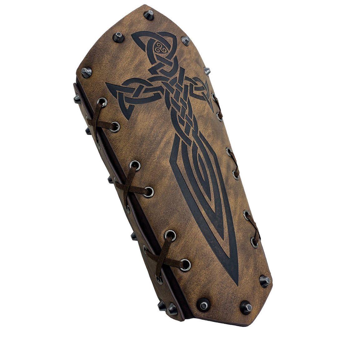 WorldNorse Armschienen mit Schnürung, Wikinger-Krieger, Eimer-Spikes - image 13