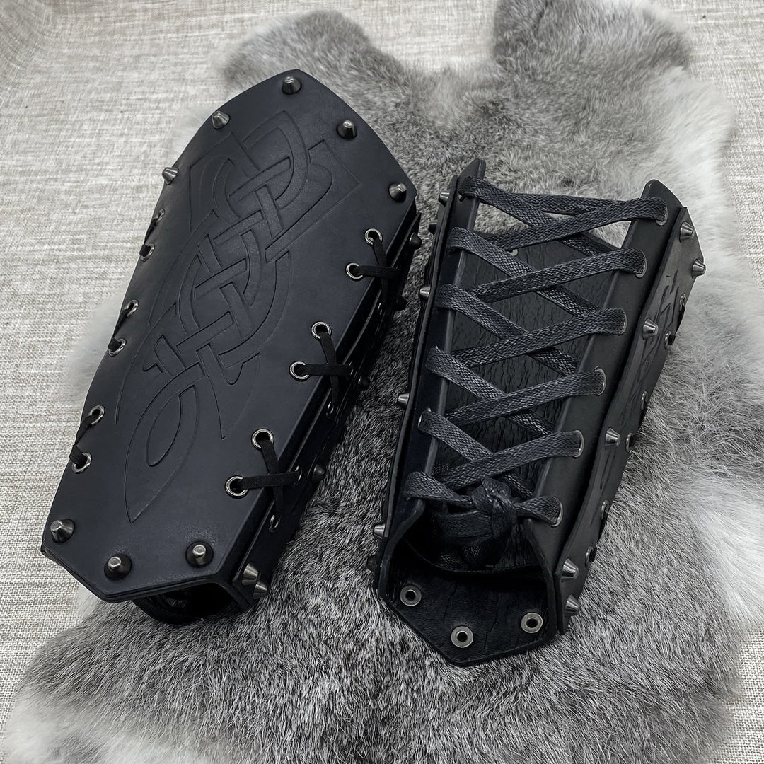 WorldNorse Armschienen mit Schnürung, Wikinger-Krieger, Eimer-Spikes - image 6