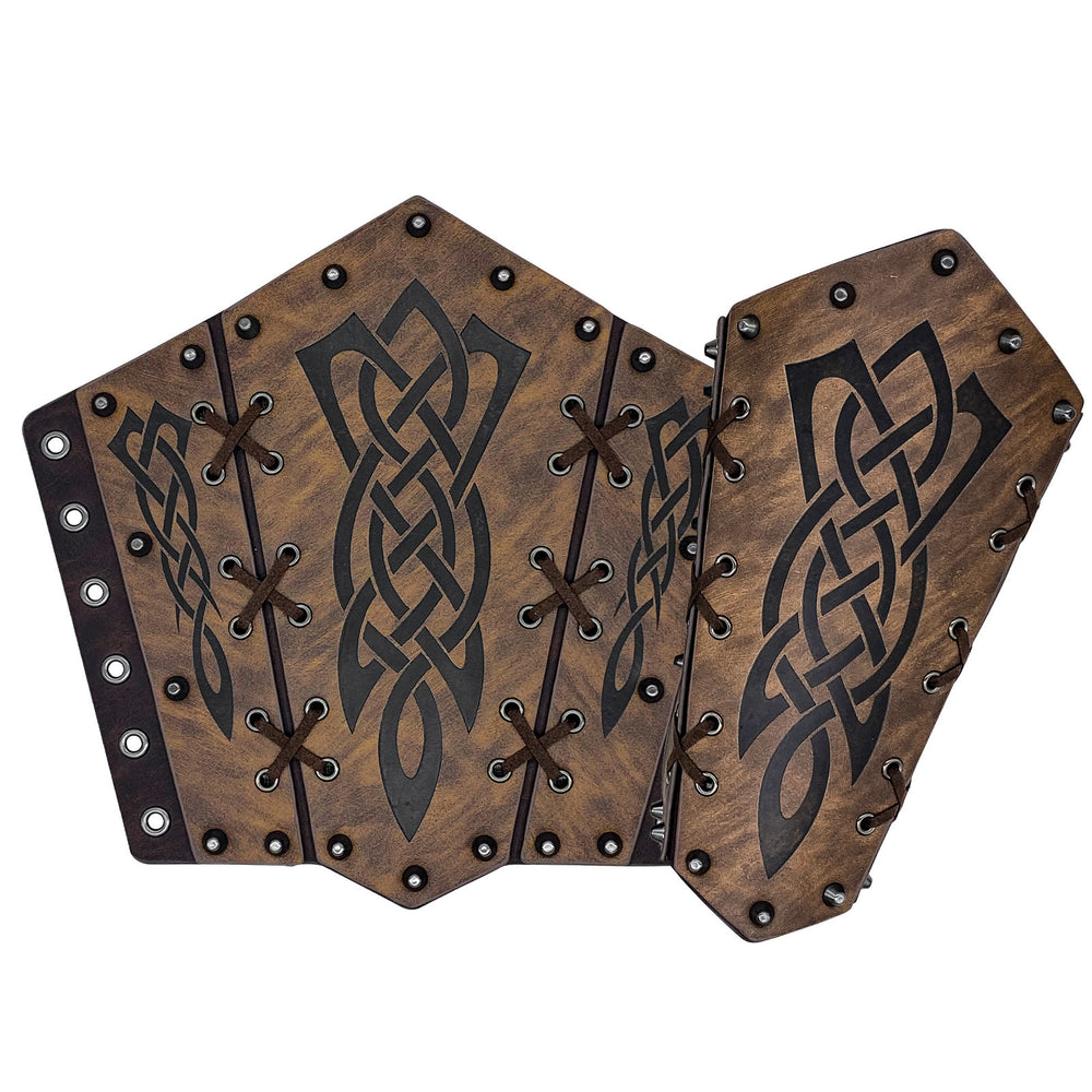 WorldNorse Armschienen mit Schnürung, Wikinger-Krieger, Eimer-Spikes - image 1