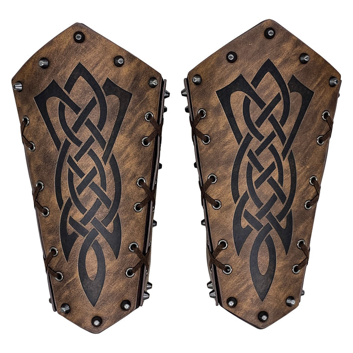 WorldNorse Armschienen mit Schnürung, Wikinger-Krieger, Eimer-Spikes - image 2