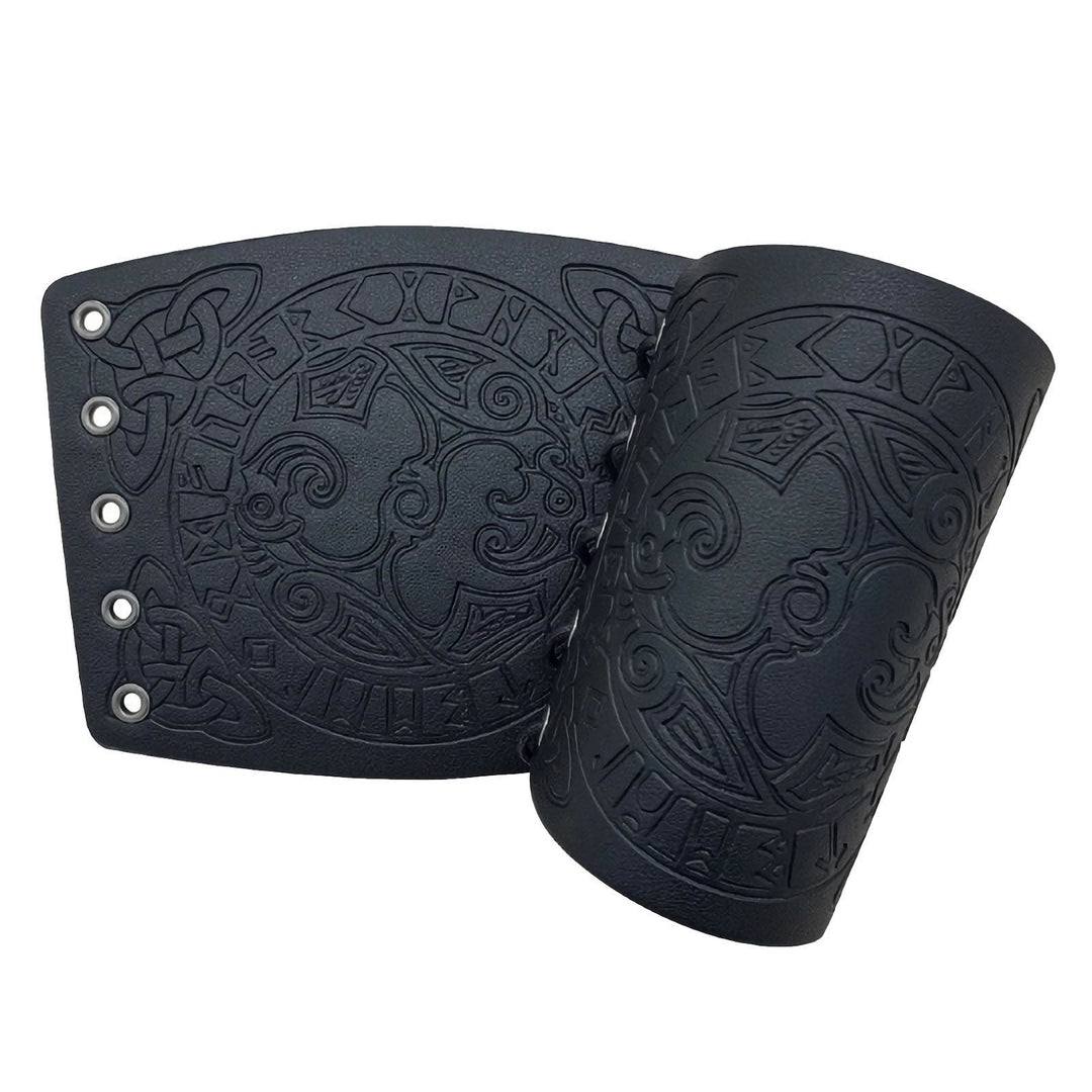 WorldNorse Mythology Armschienen aus Raven mit der Rune -Motivation „Odins Rabe“ - Schwarz - image 6