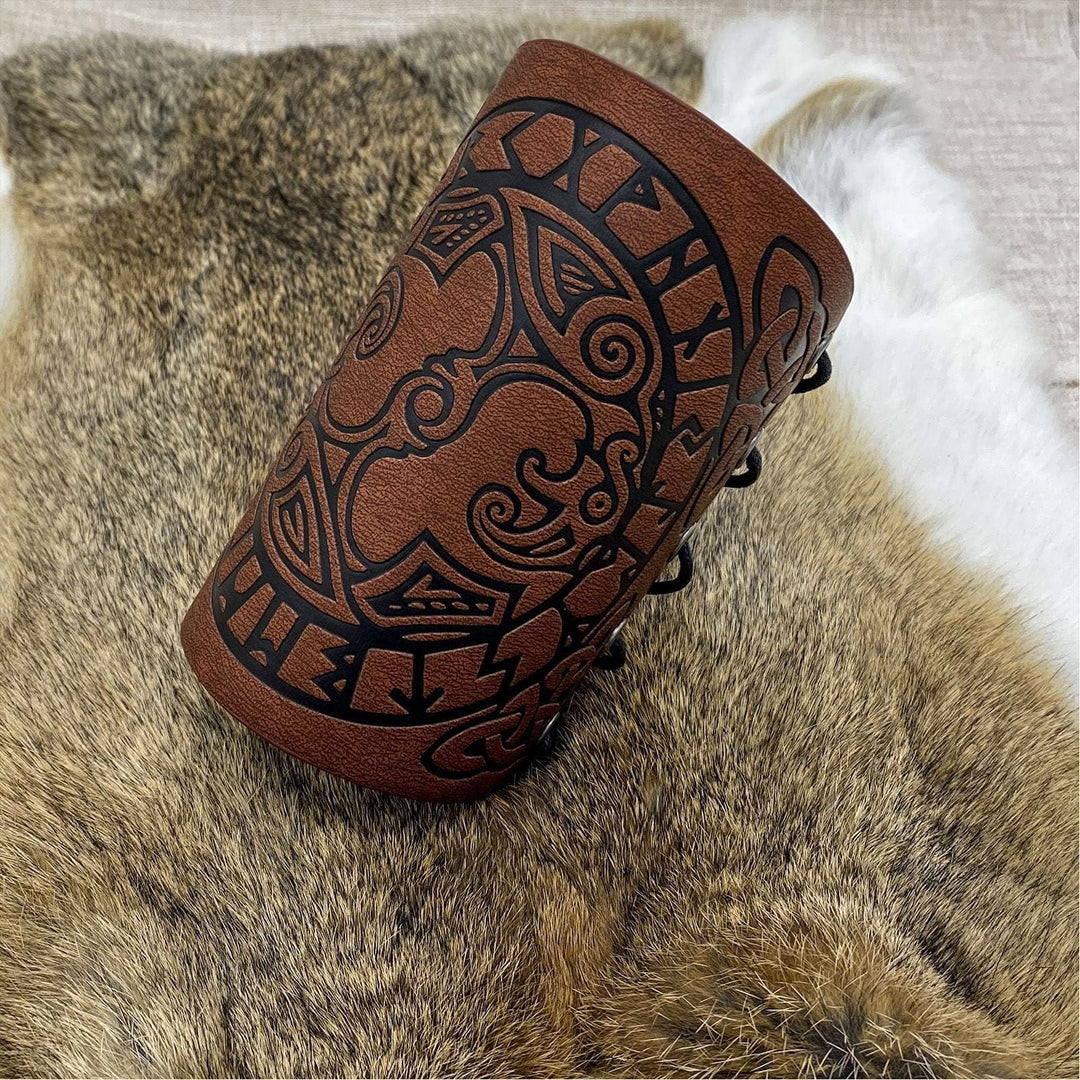 WorldNorse Mythology Armschienen aus Raven mit der Rune -Motivation „Odins Rabe“ - image 3