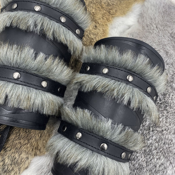 WorldNorse Mittelalterliche Ritter-Armschienen mit zweilagiger Schnittkante - image 1