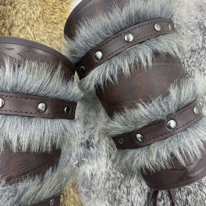 WorldNorse Mittelalterliche Ritter-Armschienen mit zweilagiger Schnittkante - image 8