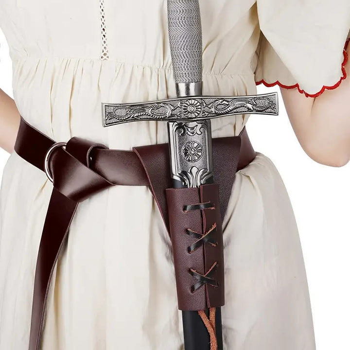 WorldNorse Larp Party Supplies Schwertscheide Gürtel - Braun - image 0