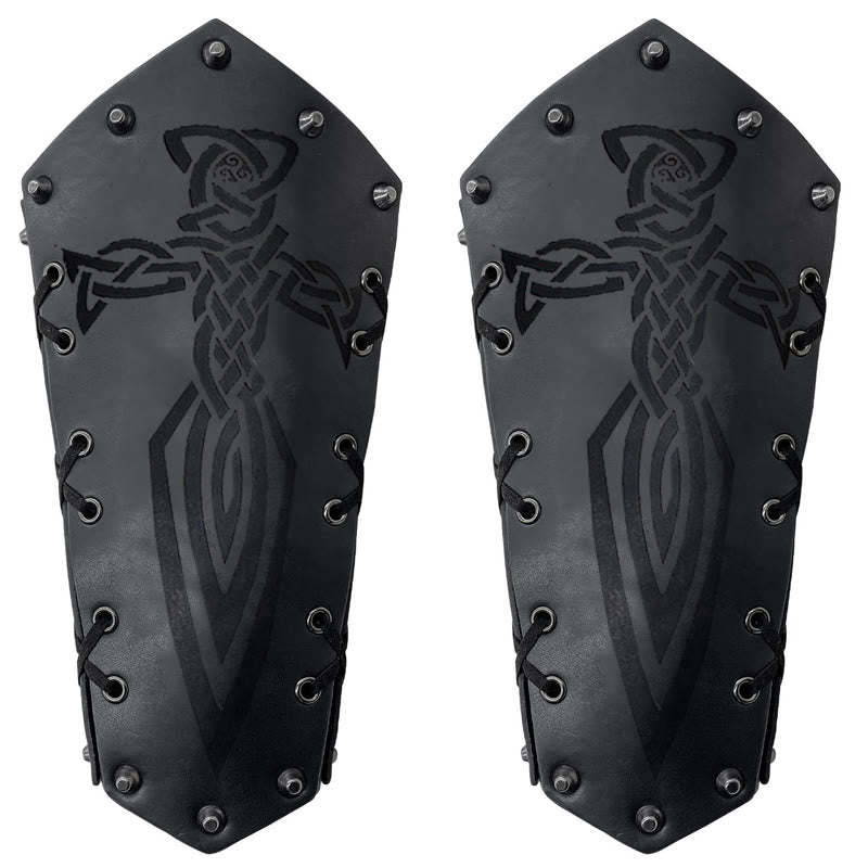 WorldNorse Armschienen mit Schnürung, Wikinger-Krieger, Eimer-Spikes - image 15