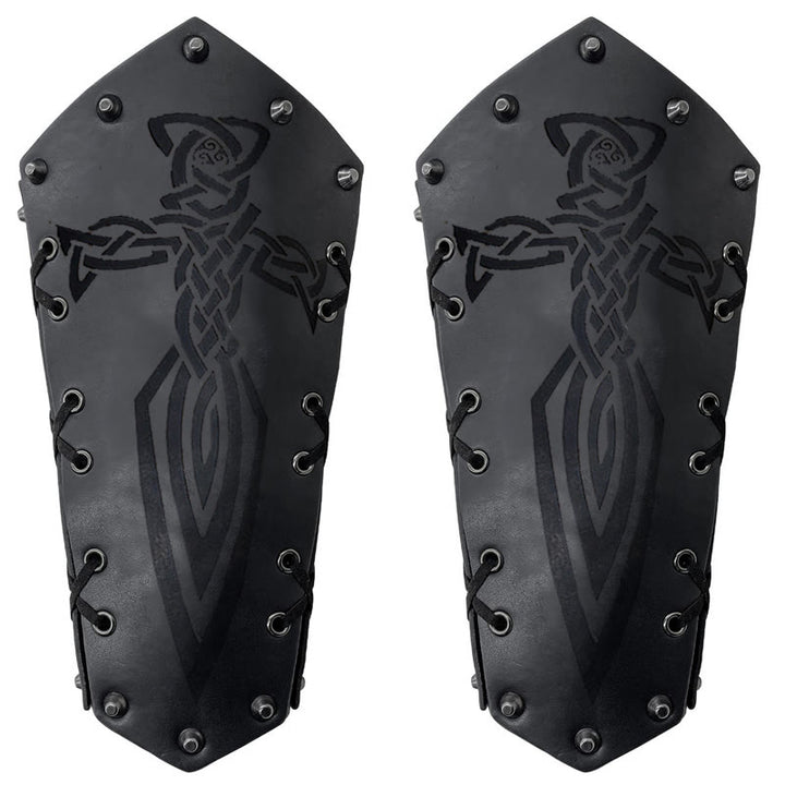 WorldNorse Armschienen mit Schnürung, Wikinger-Krieger, Eimer-Spikes - image 15