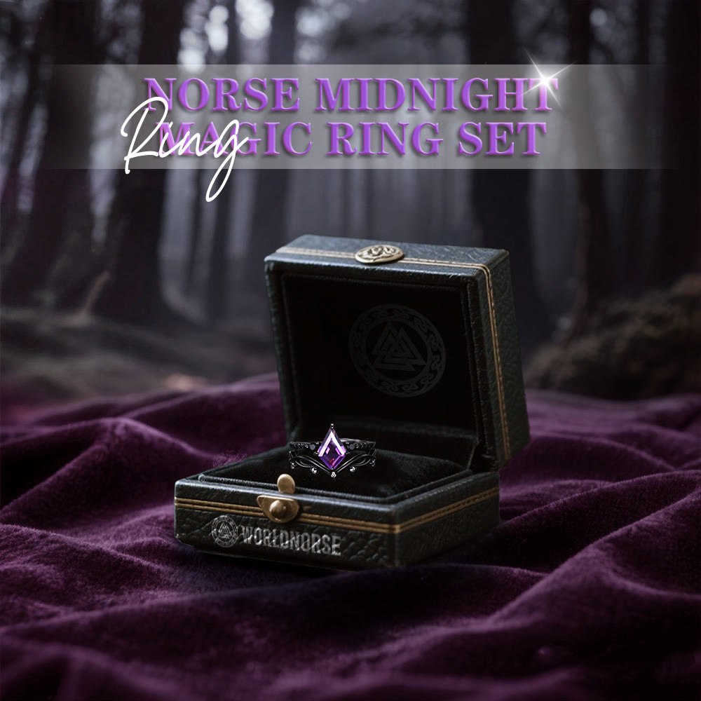 WorldNorse Nordisches Mitternachtszauber-Ringset - image 2