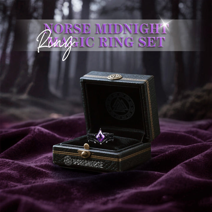 WorldNorse Nordisches Mitternachtszauber-Ringset - image 2