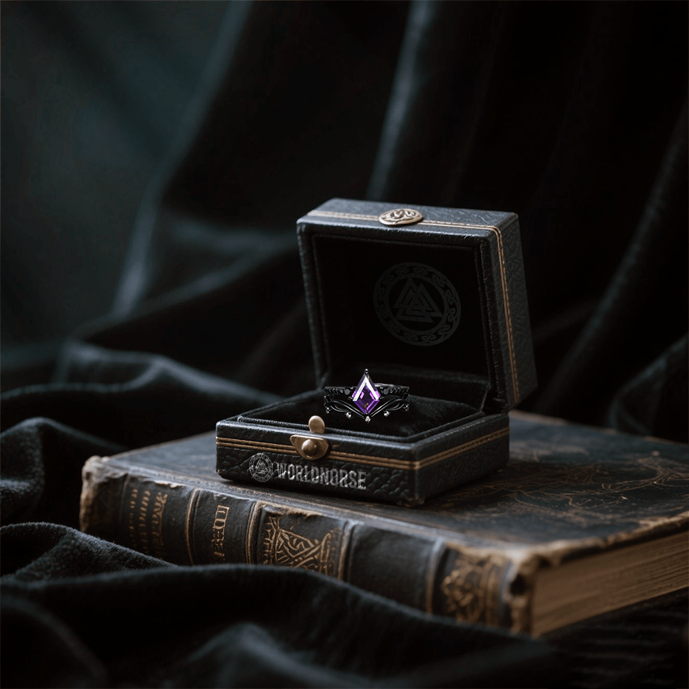 WorldNorse Nordisches Mitternachtszauber-Ringset - image 5