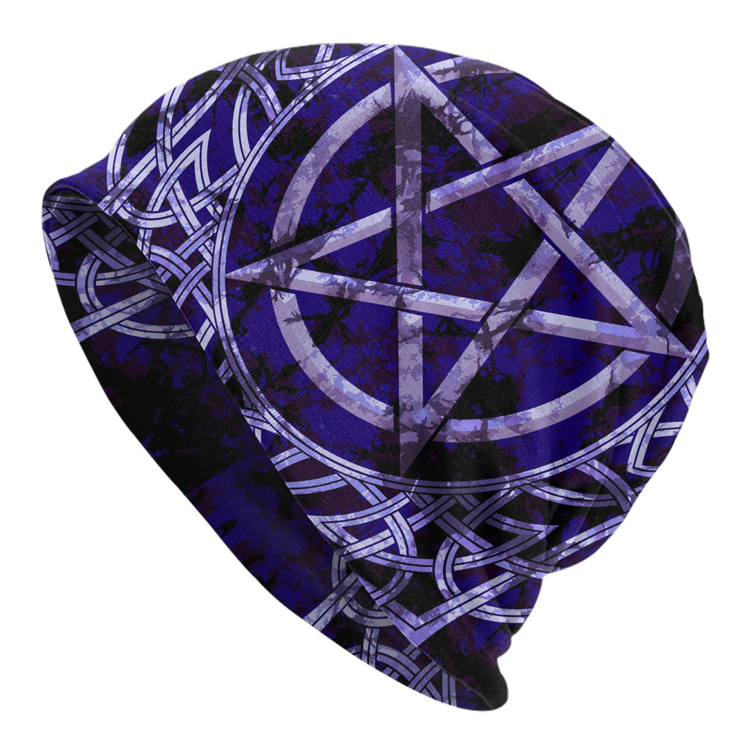 WorldNorse Keltischer Knoten Lila Pentagramm Beanie - Keltischer Knoten - image 1