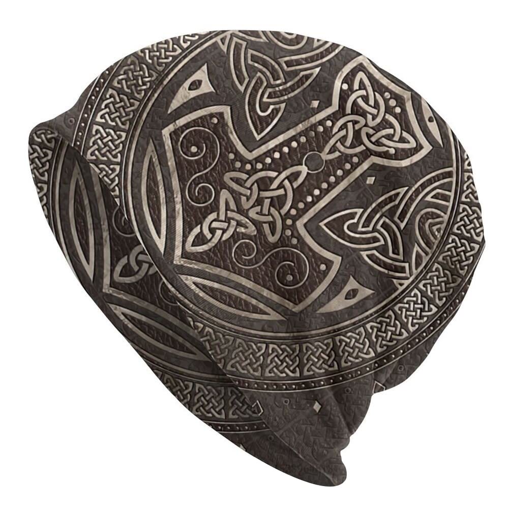 WorldNorse Thors Hammer Keltischer Knoten Beanie - Mjölnir - image 0