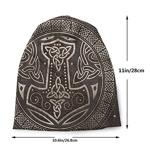 WorldNorse Thors Hammer Keltischer Knoten Beanie - image 1