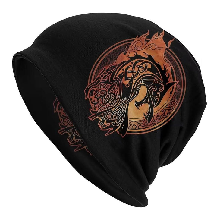 WorldNorse Beanie mit Nordischer Drache und Keltischer Knoten  - Nordischer Drache - image 0