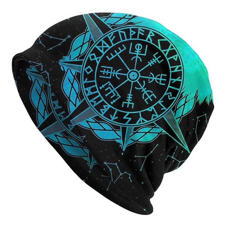 Beanie mit Vegvisir -Aufdruck von WorldNorse Compass  - Vegvisir - image 1