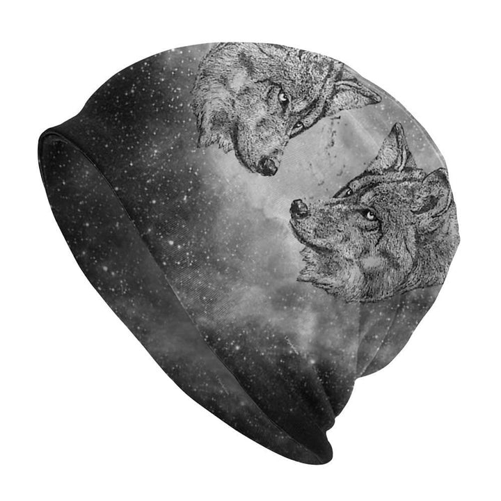 WorldNorse Wikingerwölfe Graue Beanie  - Wölfe - image 0