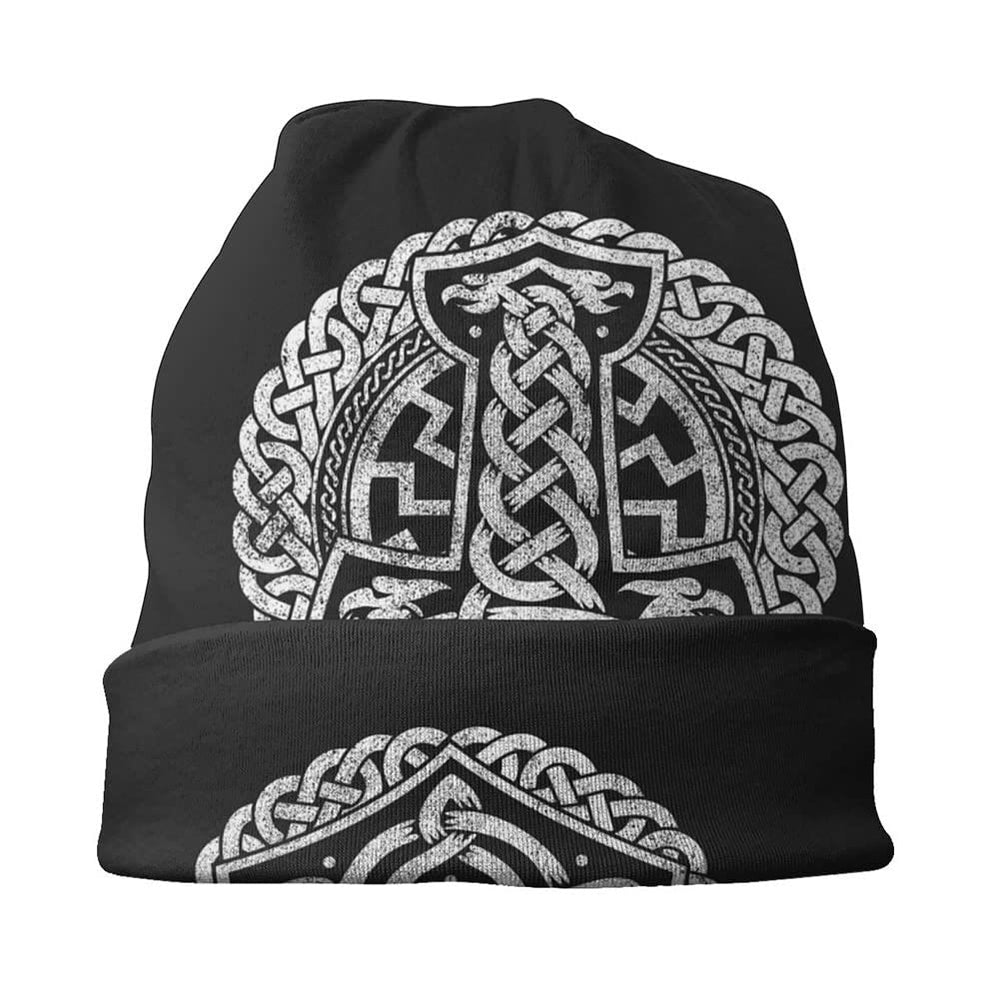 WorldNorse Wikinger-Mütze mit Keltischer Knoten, Mjölnir  - image 2