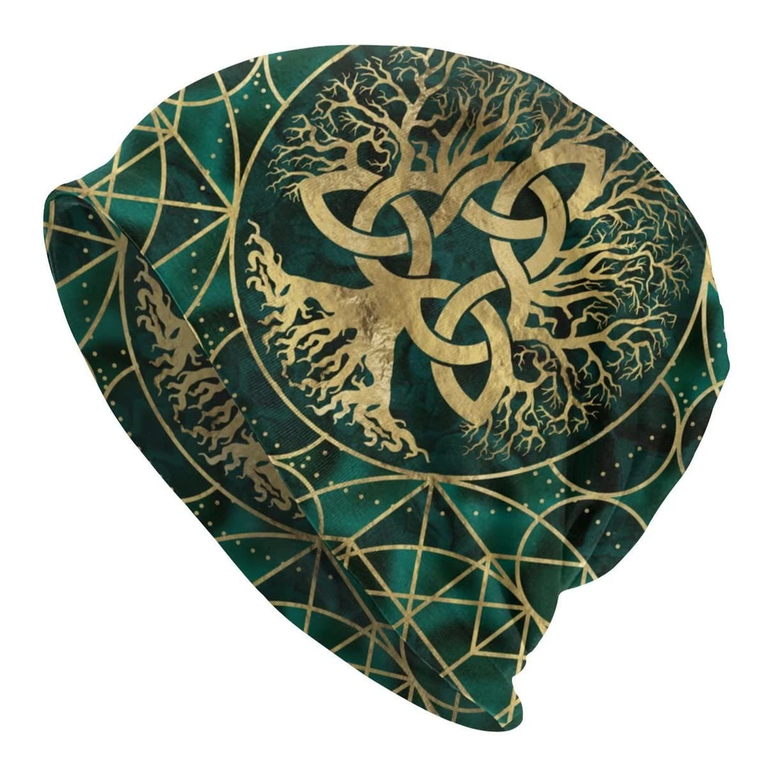 WorldNorse Beanie mit Baum des Lebens, Triquetra  - Triquetra - image 0