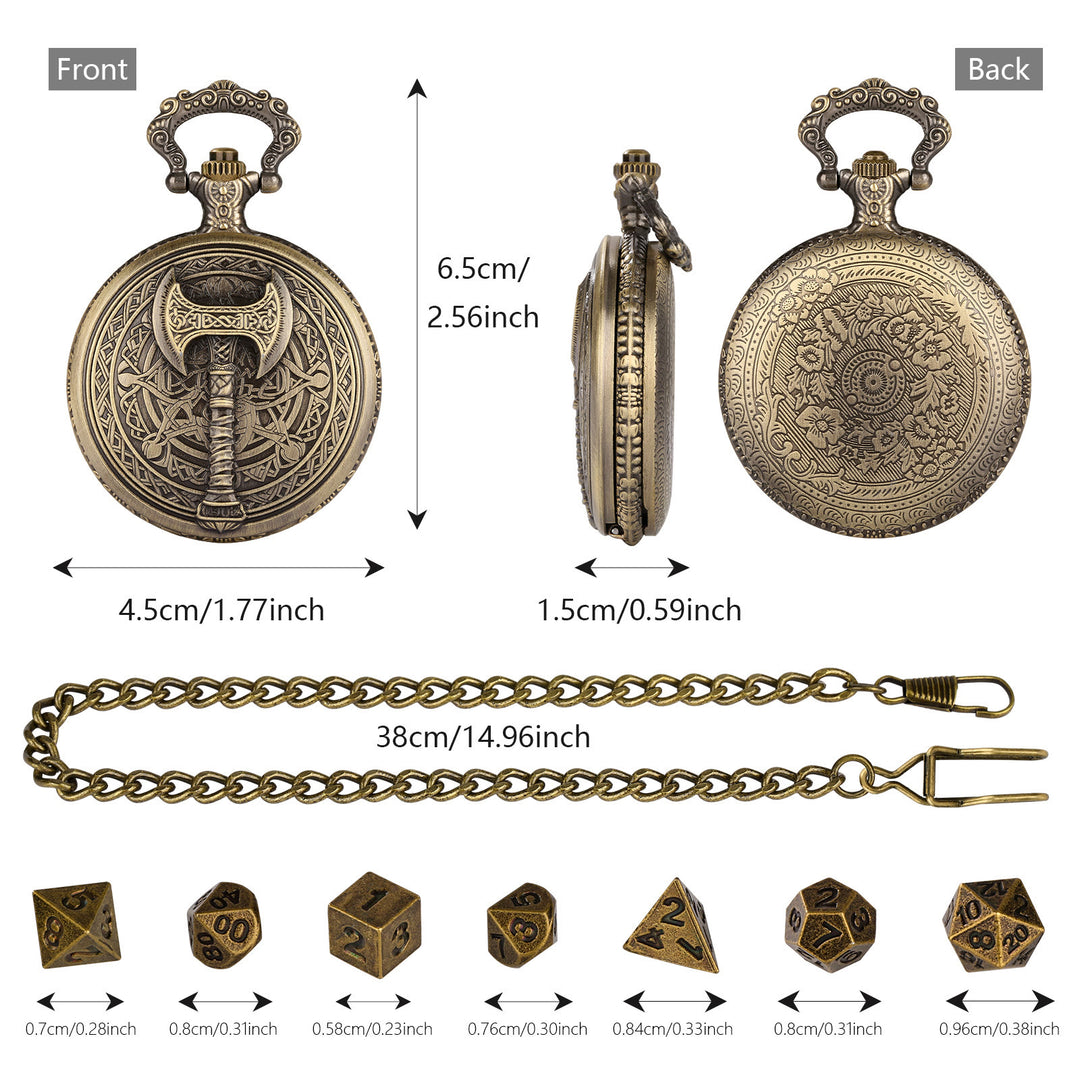 WorldNorse Wikinger Axt, dreidimensionale Würfel-Hüftkette - image 6